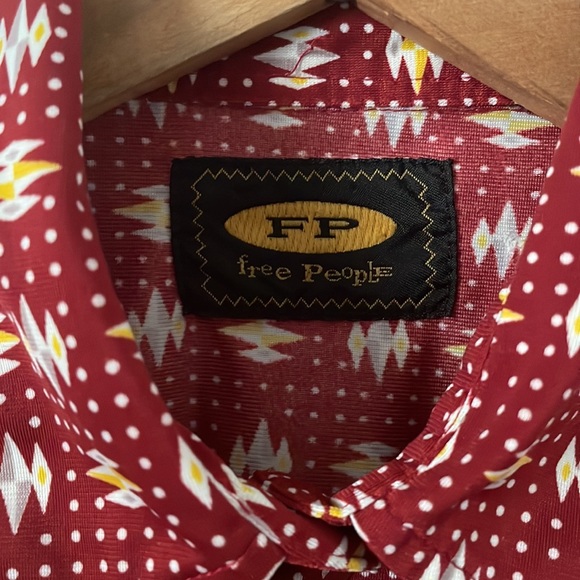 Vintage Free People button up, sz small - Picture 2 of 2